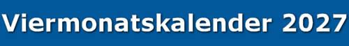 4-Monats Wandkalender 2027