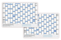 Wandkalender DIN B1 2025 + 2026 nass abwischbar