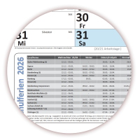 Wandkalender DIN B1 2026 nass abwischbar