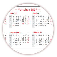Wandkalender DIN B1 2026 nass abwischbar