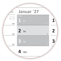 Wandkalender DIN A1 2027 (grau2)