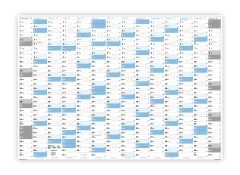 Wandkalender DIN A1 2027 (blau2)