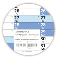 XL Wandkalender DIN A1 2027 blau nass abwischbar