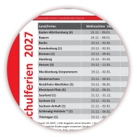 Wandkalender DIN A1 2027 Rot - gerollt