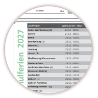 Green Wandkalender DIN A1 2027 - gerollt