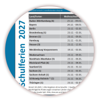 Wandkalender DIN A1 2027 Blau - gerollt