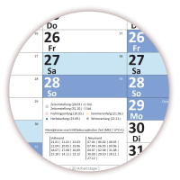 Abwischbarer Wandkalender DIN B1 2027 blau