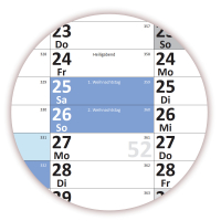 Wandkalender DIN B1 2026 + 2027 nass abwischbar