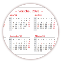 Wandkalender DIN B1 2026 + 2027 nass abwischbar