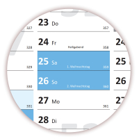 XXL Classic-1 Wandkalender DIN A0 2026 + 2027 - Hellblau