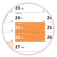 XL Rainbow Premium Classic2 Wandkalender 2027 DIN A1 ( 594 x 841 mm )