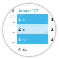 XXL Rainbow Premium Classic2 Wandkalender 2027 DIN A0 ( 841 x 1189 mm )