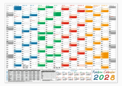 Rainbow Wandkalender DIN A2 2028
