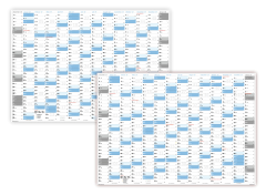 Wandkalender DIN A1 2027 + 2028 (blau2)