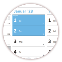 Wandkalender DIN A1 2027 + 2028 (blau2)