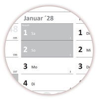 Wandkalender DIN A1 2028 (grau2)