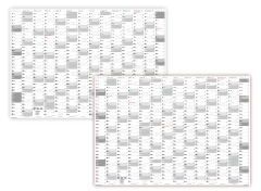 Wandkalender DIN A1 2027 + 2028 (grau2)