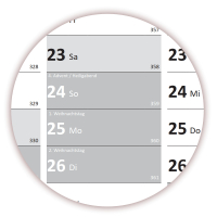 Wandkalender DIN A1 2027 + 2028 (grau2)