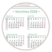 Green Wandkalender DIN A1 2027 - gerollt