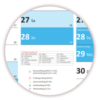 XL Rainbow Premium Classic2 Wandkalender 2027 DIN A1 ( 594 x 841 mm )
