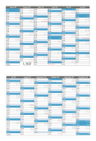 Tafelkalender 2028 DIN A5 Blau