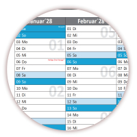 Tafelkalender 2028 DIN A5 Blau