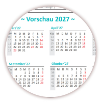 Wandkalender DIN A1 2026 Trkis - gerollt