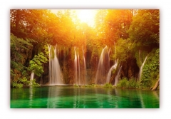 Poster (S821)  Waldsee mit Wasserfall