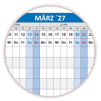 Urlaubsplaner / Personalplaner DIN B1 2025 + 2026