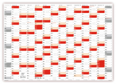 XXL Classic-2 Wandkalender 2023 rot