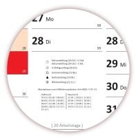 XXL Classic-2 Wandkalender 2023 rot