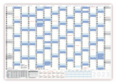 Abwischbarer Wandkalender DIN B1 2023 blau