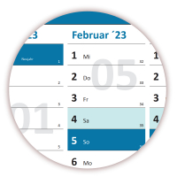 XXL Classic-1 Wandkalender DIN A0 2023 - Blau