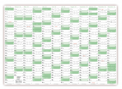 Green Wandkalender DIN A3 2023 - gerollt