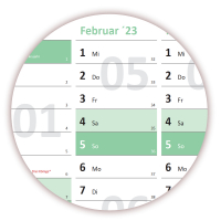Green Wandkalender DIN A3 2023 - gerollt
