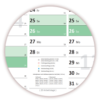 Green Wandkalender DIN A3 2023 - gerollt