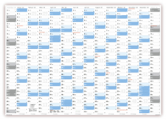 Blau Wandkalender DIN A1 Classic2 2023