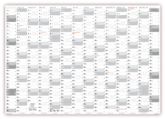 Grau Wandkalender DIN A1 2023 - Classic2  gefaltet