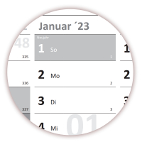 Grau Wandkalender DIN A1 2023 - Classic2  gefaltet
