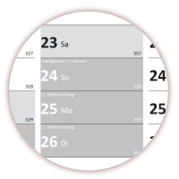 Grau Wandkalender DIN A1 2023 - Classic2  gefaltet