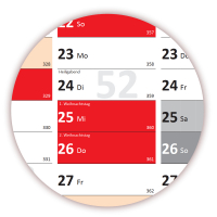 XXL Classic-2 Wandkalender 2024 rot