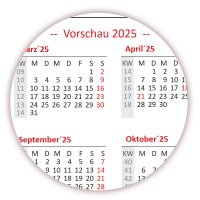 Abwischbarer Wandkalender DIN B1 2024 blau
