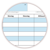 Abwischbarer Wandkalender DIN B1 2024 blau