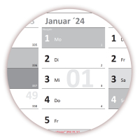 XXL Classic-2 Wandkalender 2024 grau