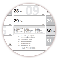 Grau Wandkalender DIN A1 Classic2 2024