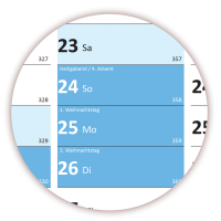 XXL Classic-2 Wandkalender 2023 blau (gefaltet)
