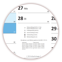 Blau Wandkalender DIN A1 2023 - Classic2  gefaltet
