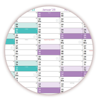 XL Schuljahreskalender 2022/2023 DIN A1 gefaltet