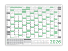 Green Wandkalender DIN A2 2026 - Classic1 gefaltet