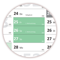 Green Wandkalender DIN A2 2026 - Classic1 gefaltet